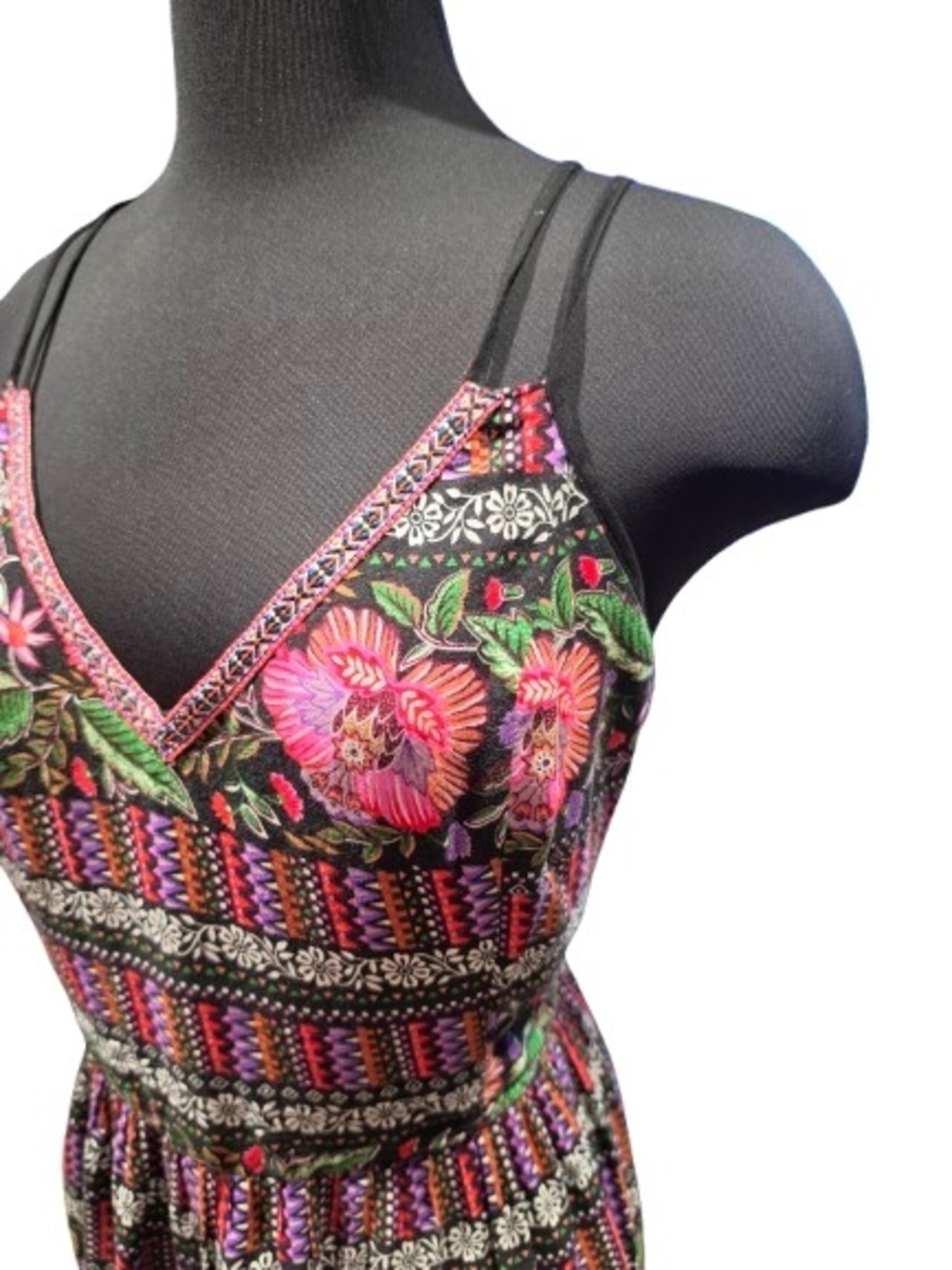 Xhilaration Boho Floral Strappy Sundress XXL - Picture 3 of 6
